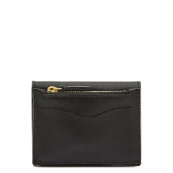 Anna Women's small wallet in leather color black