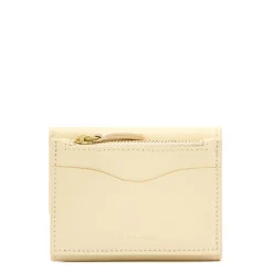 Anna Women's small wallet in leather color milk