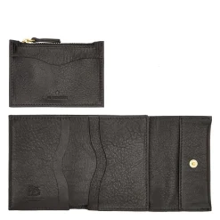 Anna Women's small wallet in leather color black
