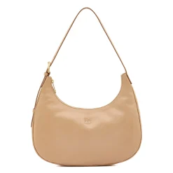Belcanto Women's shoulder bag in leather color caffelatte