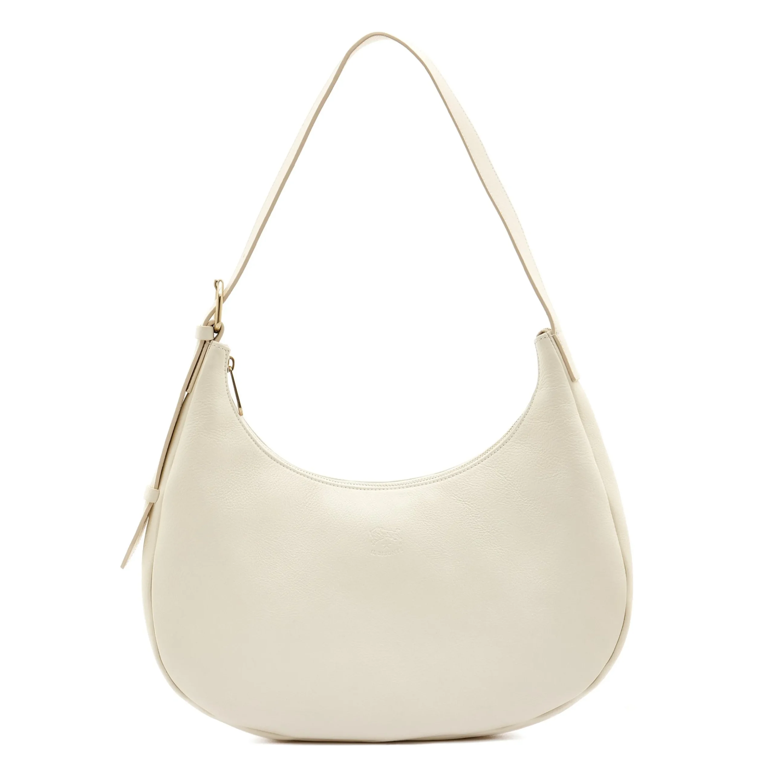 Belcanto Women's shoulder bag in leather color milk
