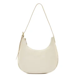 Belcanto Women's shoulder bag in leather color milk