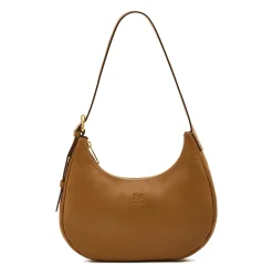Belcanto Women's shoulder bag in leather color gianduia