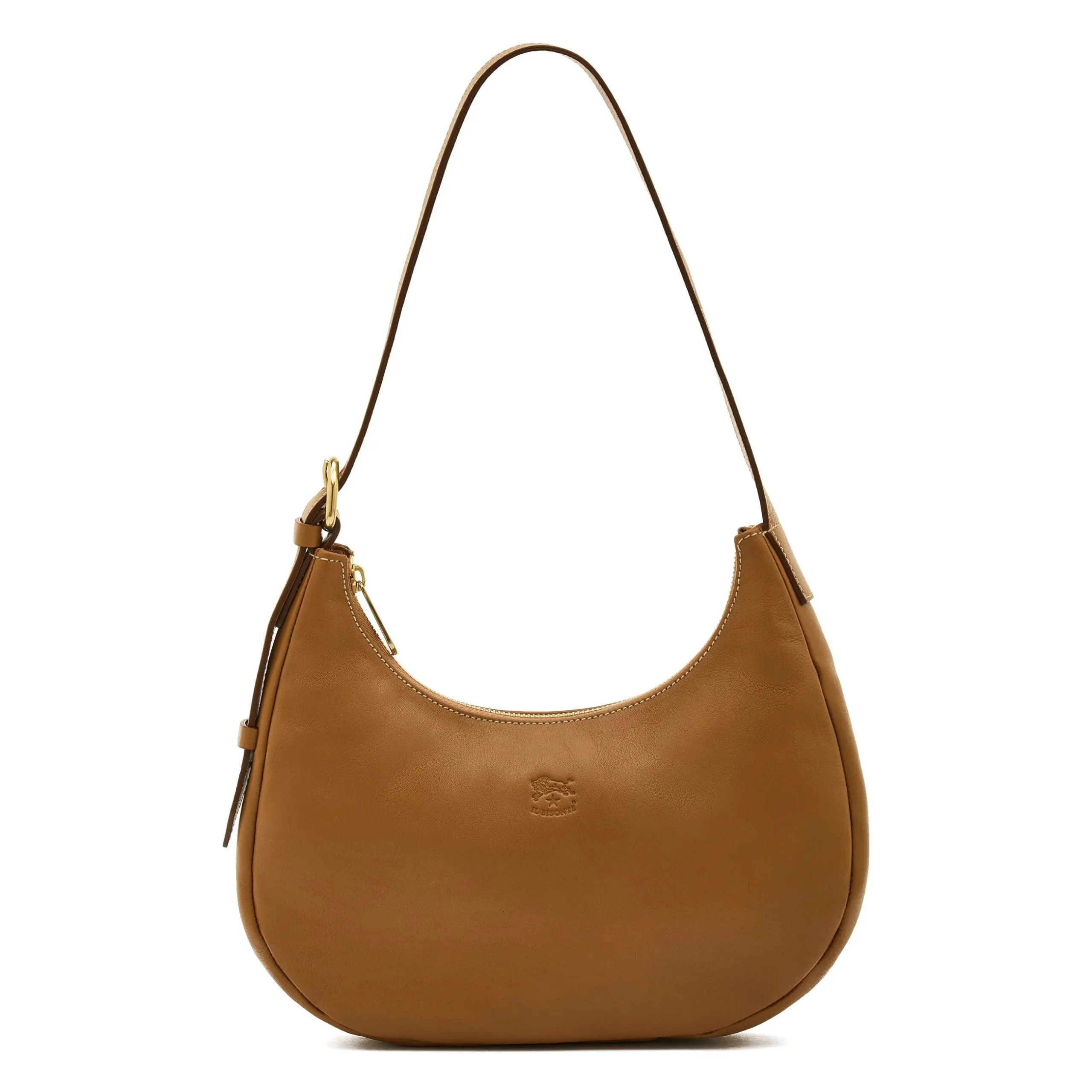 Belcanto Women's shoulder bag in leather color gianduia