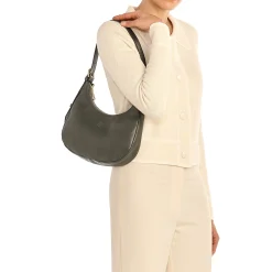 Belcanto Women's shoulder bag in leather color grafite