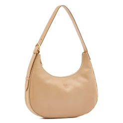 Belcanto Women's shoulder bag in leather color caffelatte