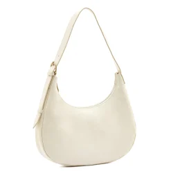 Belcanto Women's shoulder bag in leather color milk