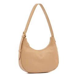 Belcanto Women's shoulder bag in leather color caffelatte