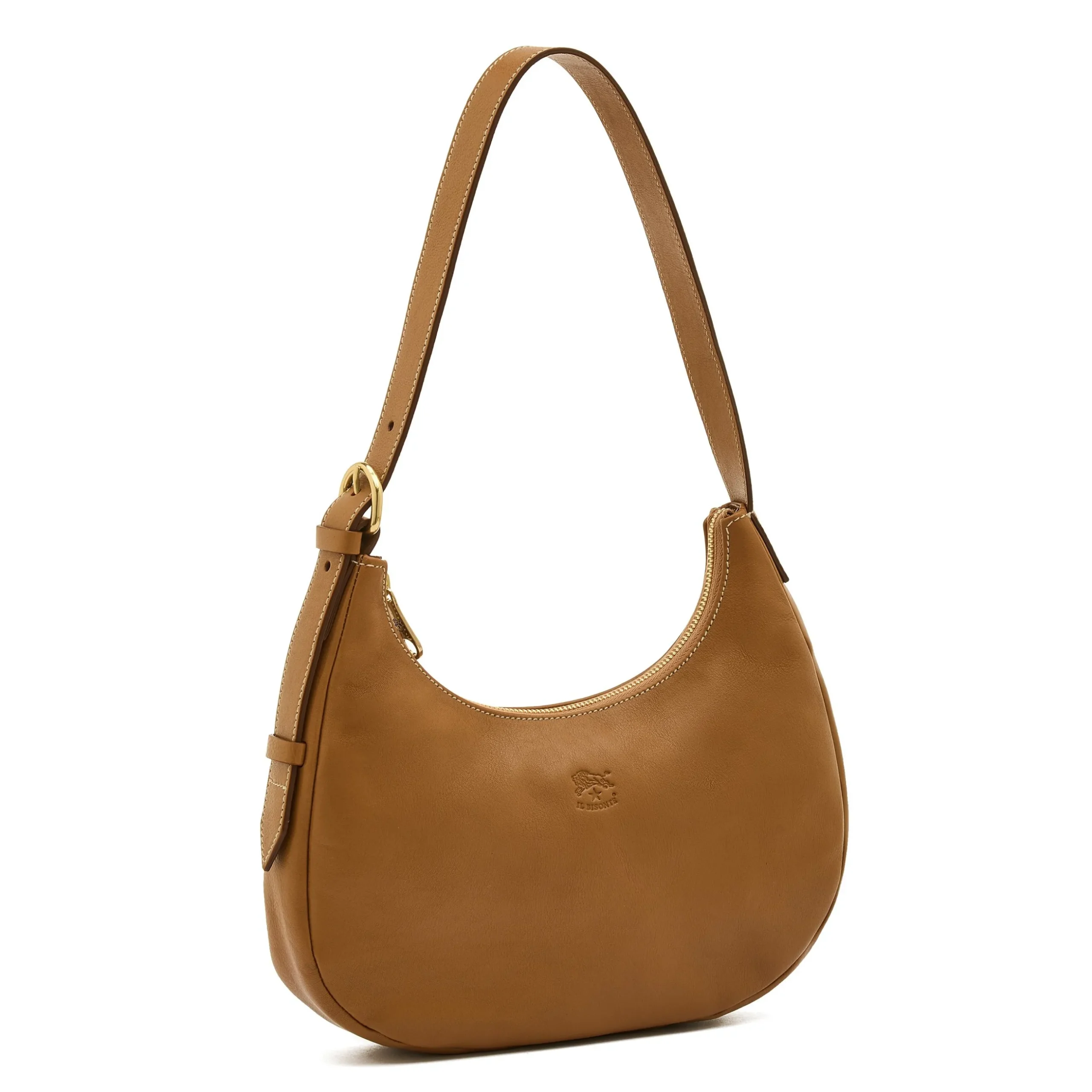 Belcanto Women's shoulder bag in leather color gianduia