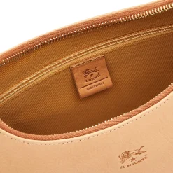 Belcanto Women's shoulder bag in leather color natural