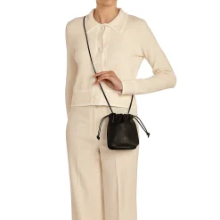 Bellini Women's bucket bag in leather color black