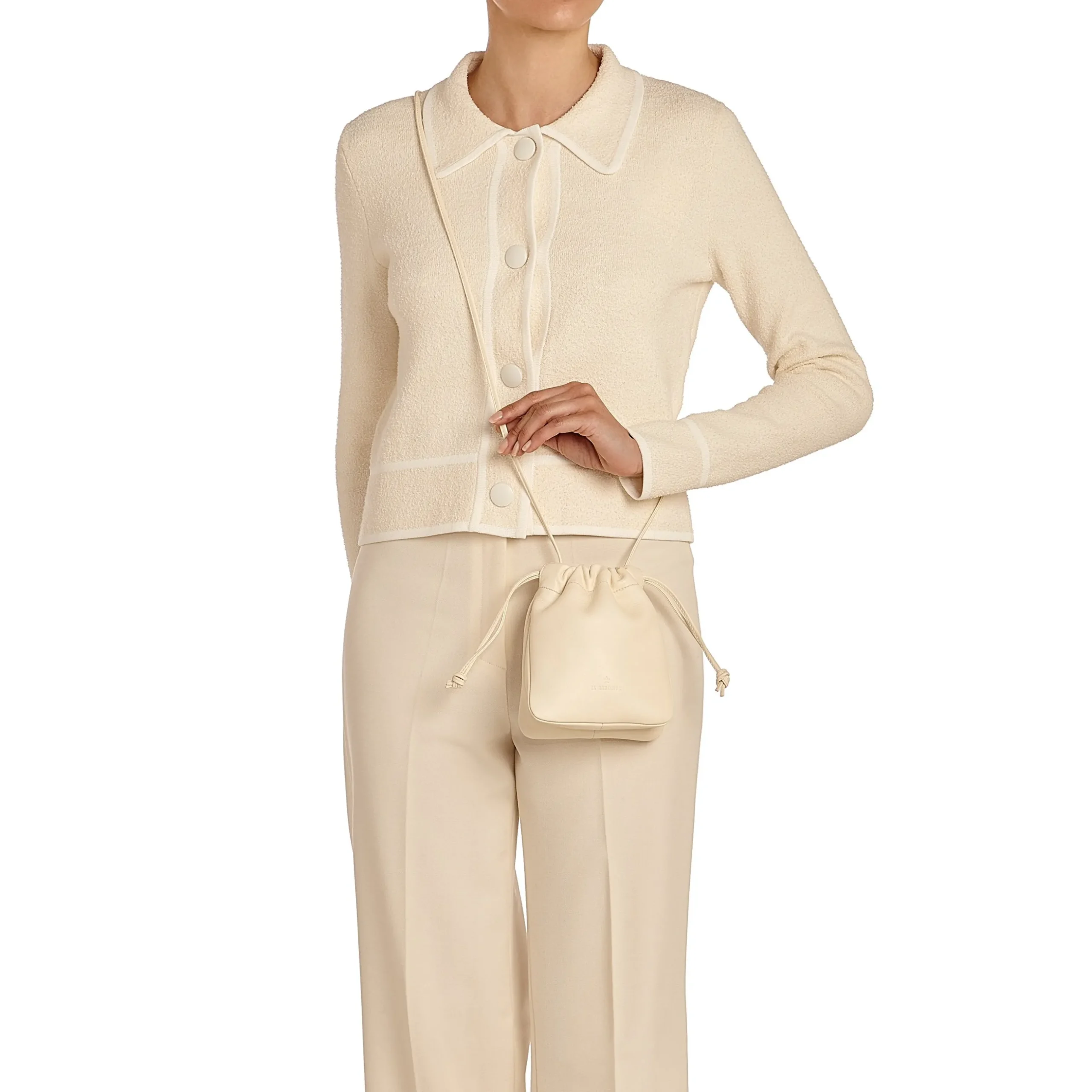 Bellini Women's bucket bag in leather color milk