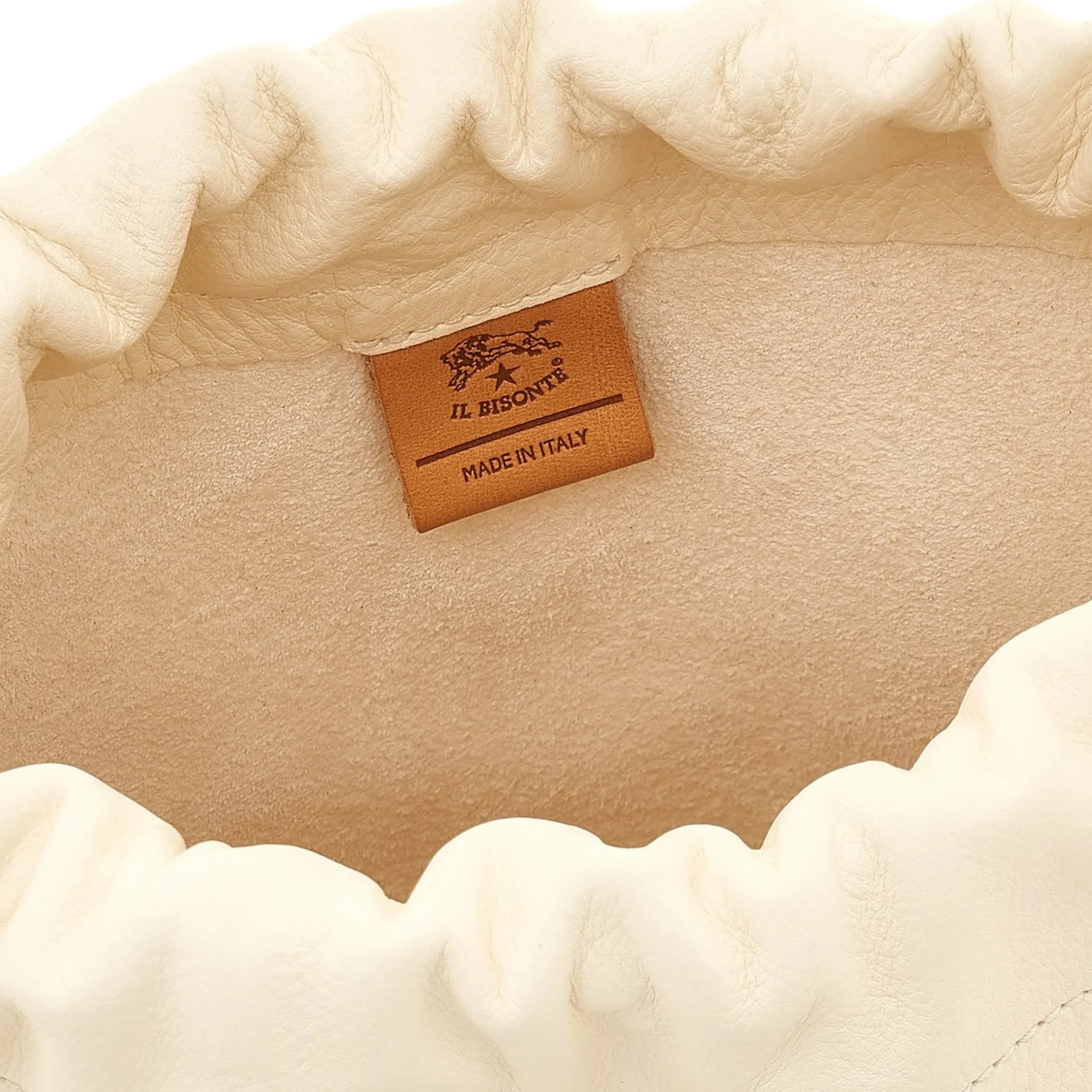 Bellini Women's bucket bag in leather color milk