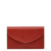 Bigallo Women's clutch bag in leather color red