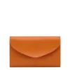Bigallo Women's clutch bag in leather color caramel