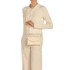 Bigallo Women's clutch bag in leather color white