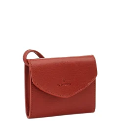Bigallo Women's card case in leather color red