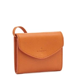 Bigallo Women's card case in leather color caramel