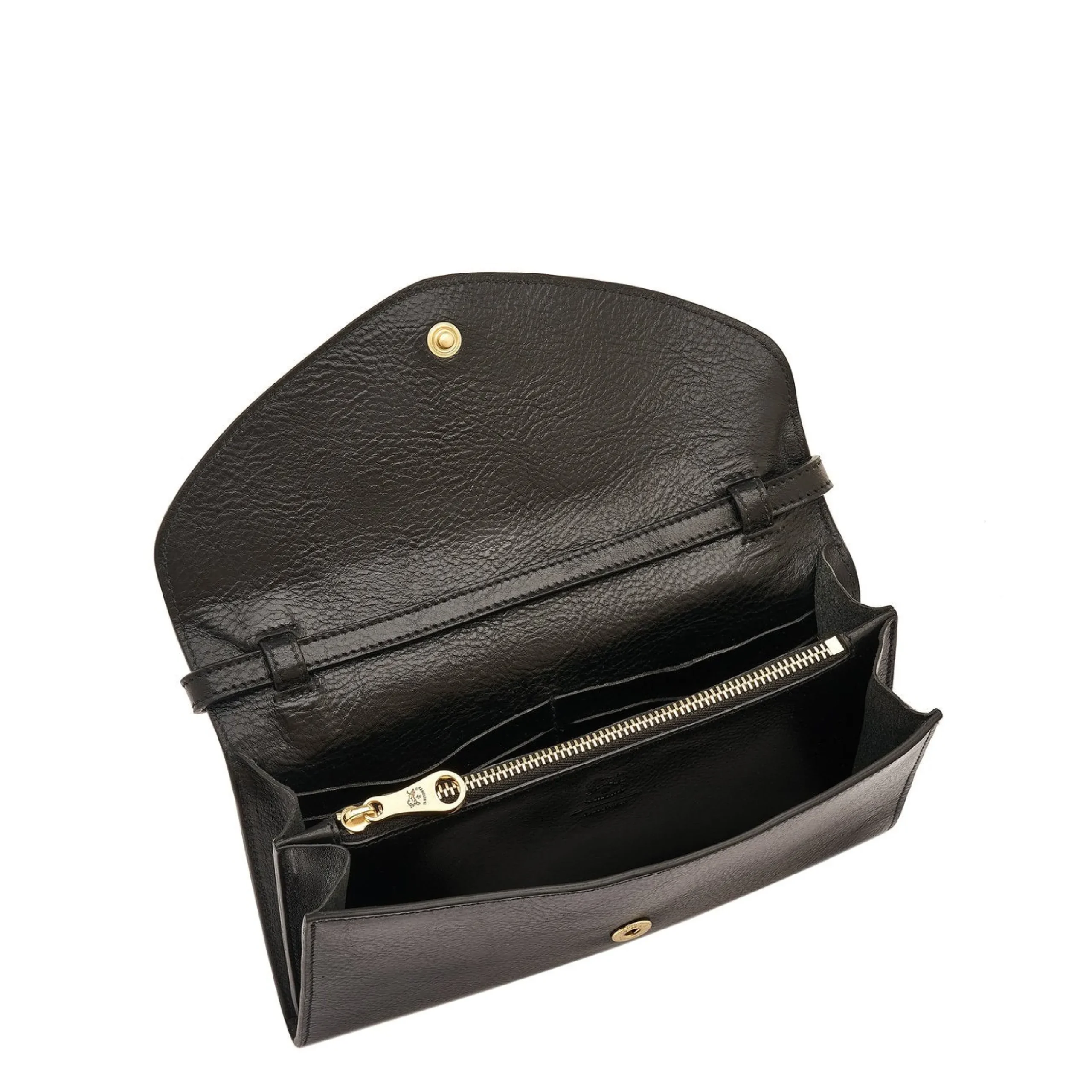 Bigallo Women's clutch bag in leather color black