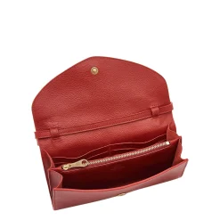 Bigallo Women's clutch bag in leather color red