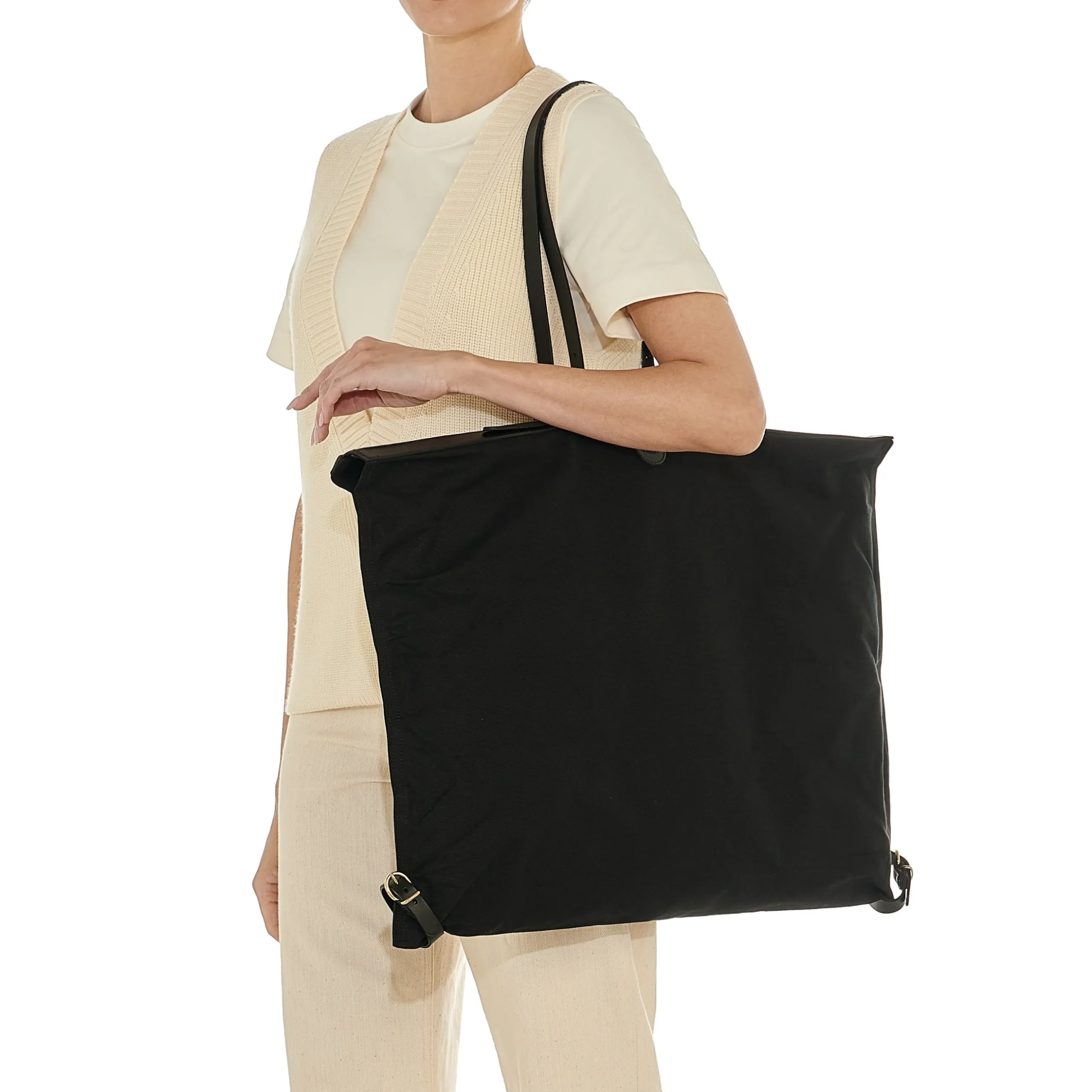 Caramella Women's shoulder bag in fabric color black/black