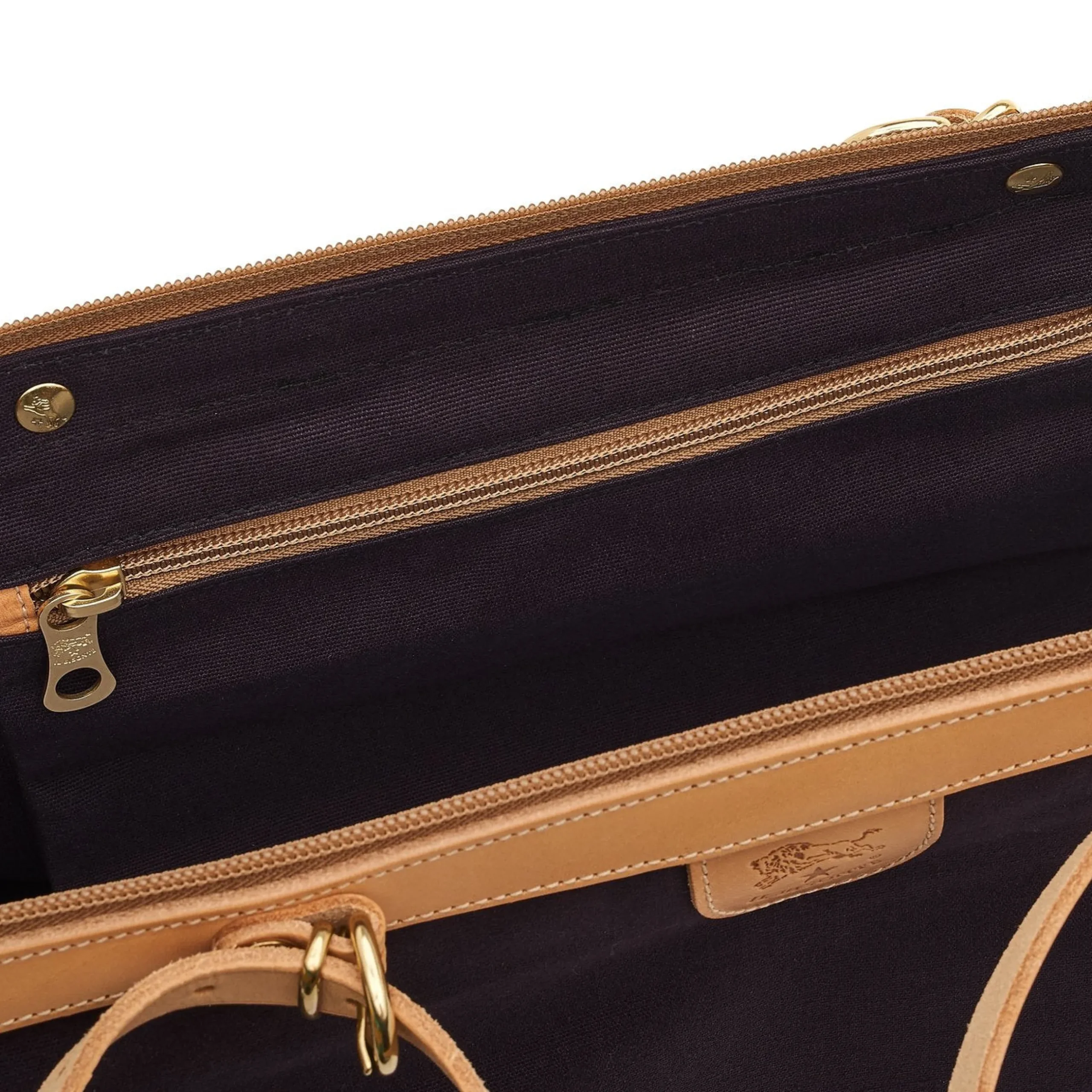 Caramella Women's shoulder bag in fabric color blue/natural