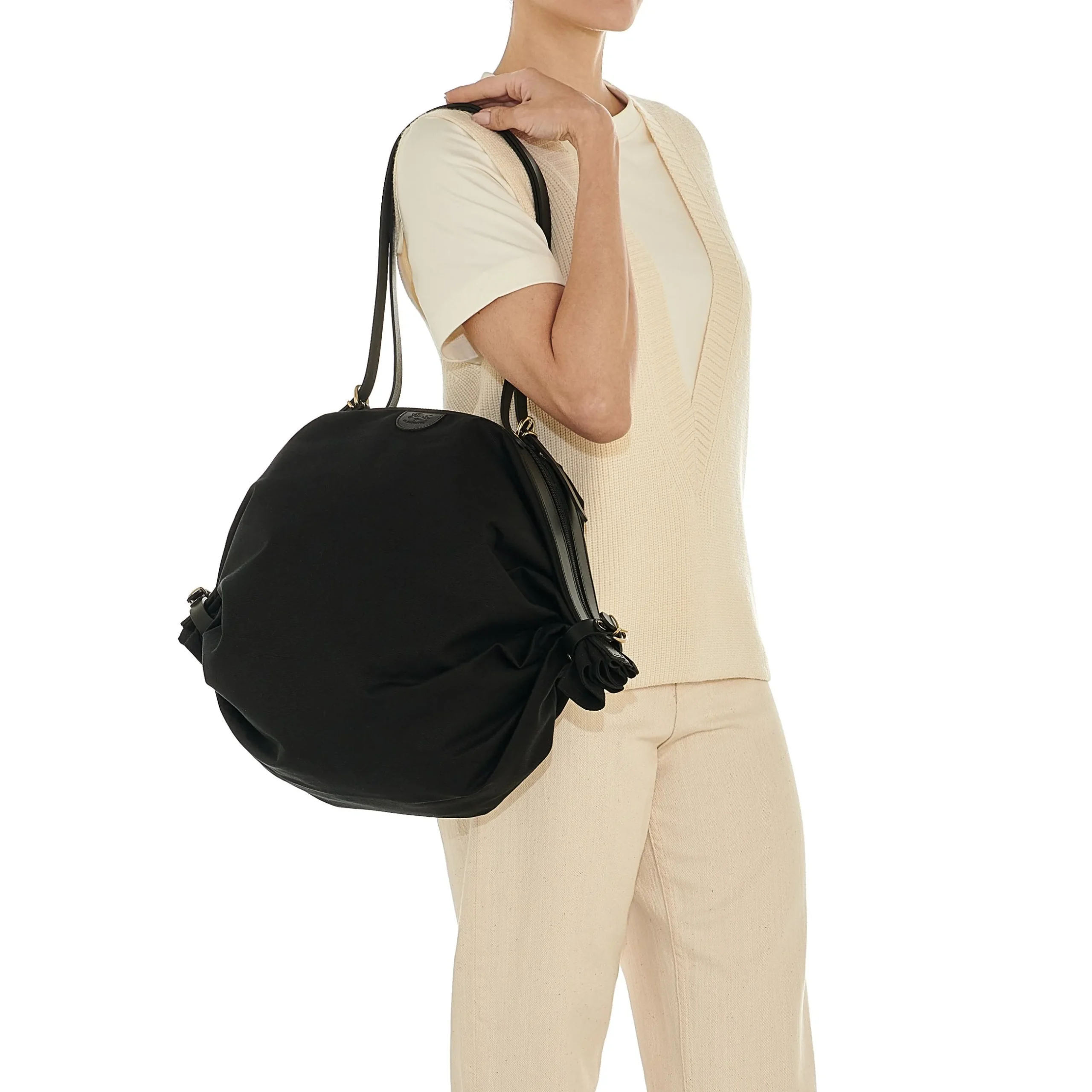 Caramella Women's shoulder bag in fabric color black/black