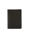 Card case in leather color black