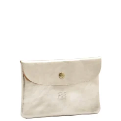 Case in metallic leather color metallic platinum