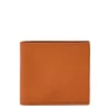 Cestello Men's bi-fold wallet in leather color caramel