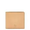 Cestello Men's bi-fold wallet in leather color natural