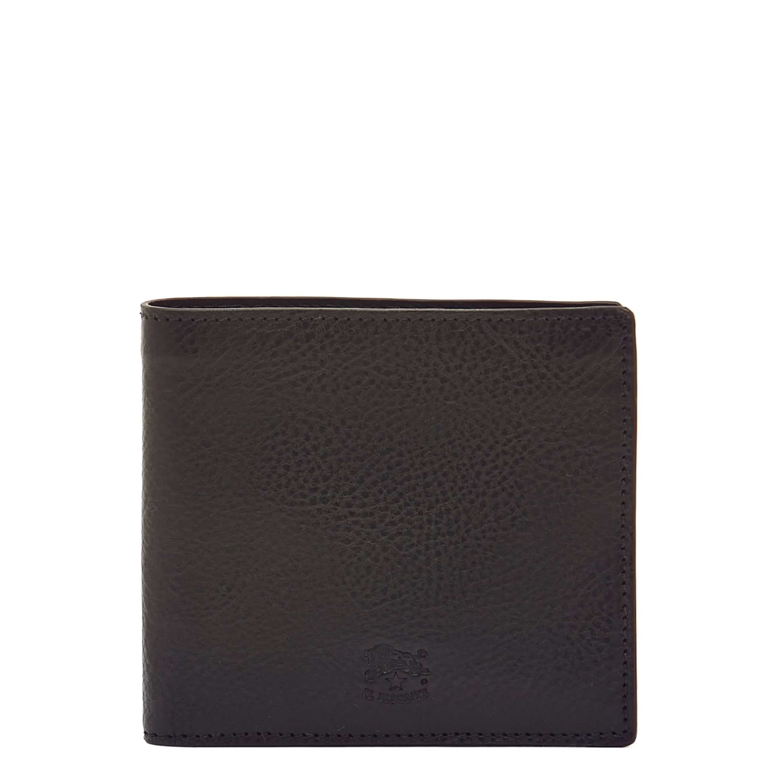 Cestello Men's bi-fold wallet in leather color black