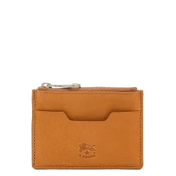 Cestello Men's card case in vintage leather color natural