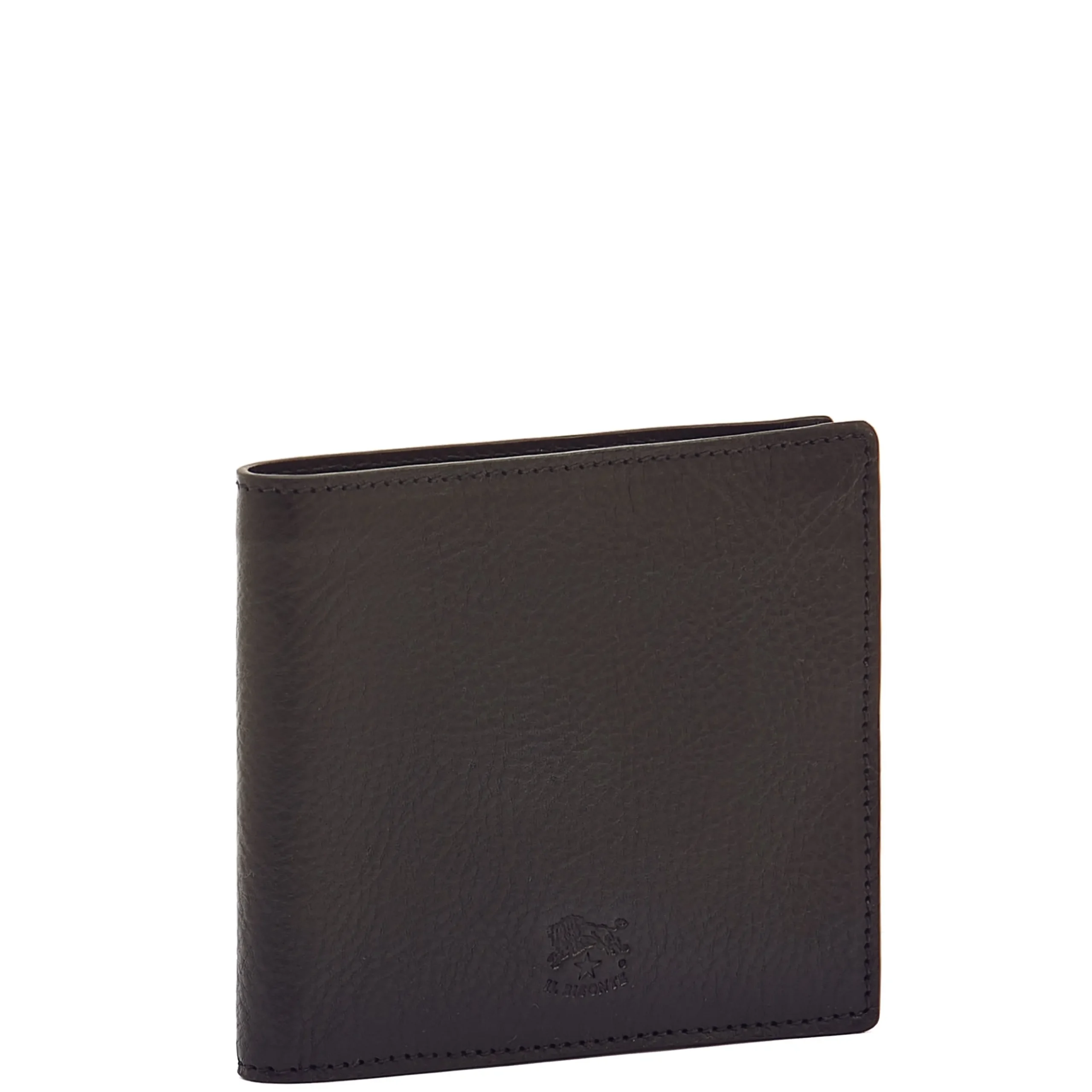 Cestello Men's bi-fold wallet in leather color black