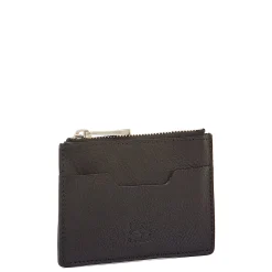 Cestello Men's card case in vintage leather color black