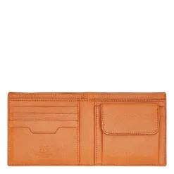 Cestello Men's bi-fold wallet in leather color caramel