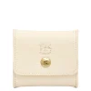 Coin purse in leather color milk