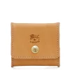 Coin purse in leather color natural