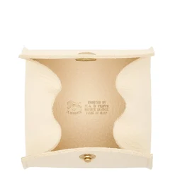 Coin purse in leather color milk