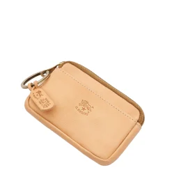 Coin purse in leather color natural