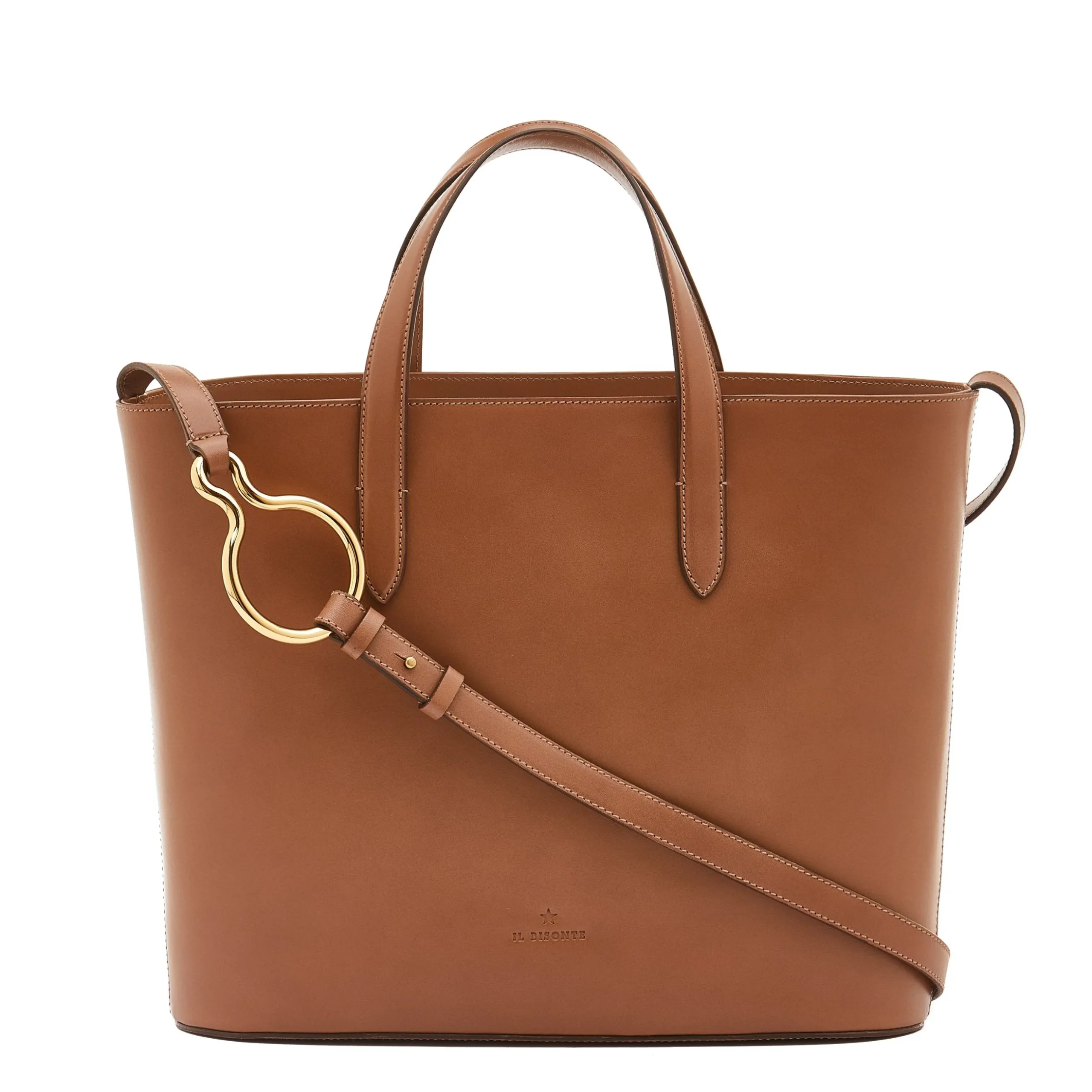 Consuelo Women's shoulder bag in leather color chocolate