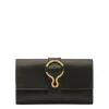 Consuelo Women's clutch bag in leather color black