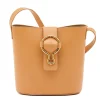 Consuelo Women's bucket bag in leather color natural