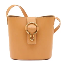 Consuelo Women's bucket bag in leather color natural