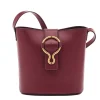 Consuelo Women's bucket bag in leather color black cherry