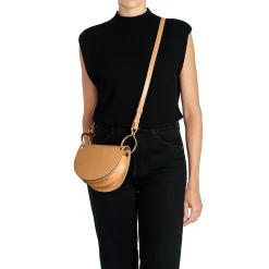 Consuelo Women's crossbody bag in leather color natural