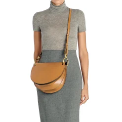 Consuelo Women's crossbody bag in leather color natural