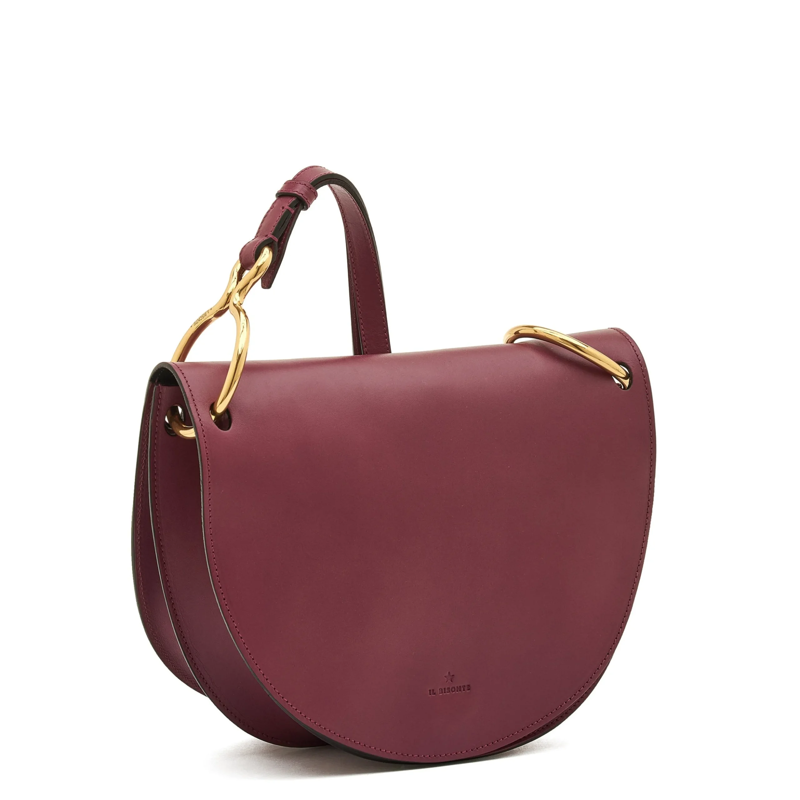 Consuelo Women's crossbody bag in leather color black cherry