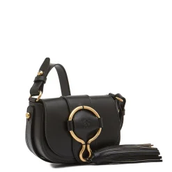 Consuelo Women's crossbody bag in leather color black