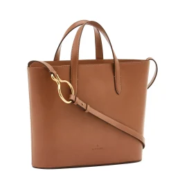Consuelo Women's shoulder bag in leather color chocolate